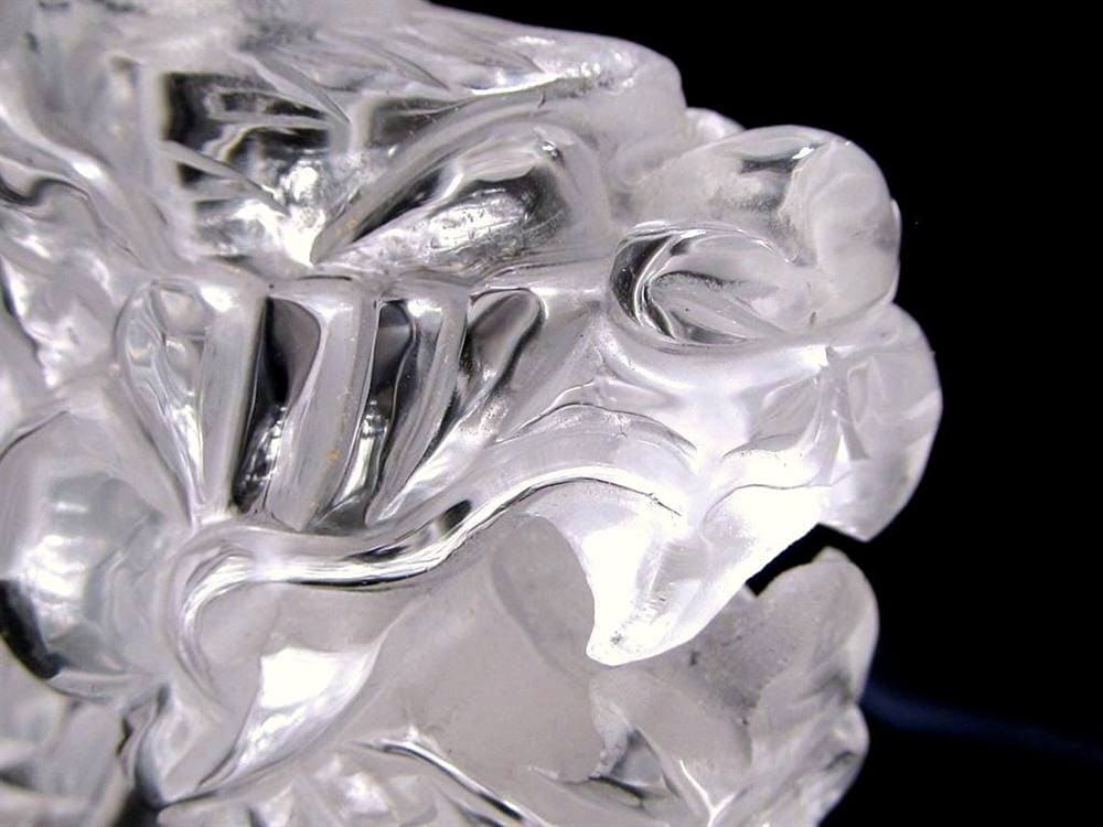 水晶 鰲魚 彫刻 置物