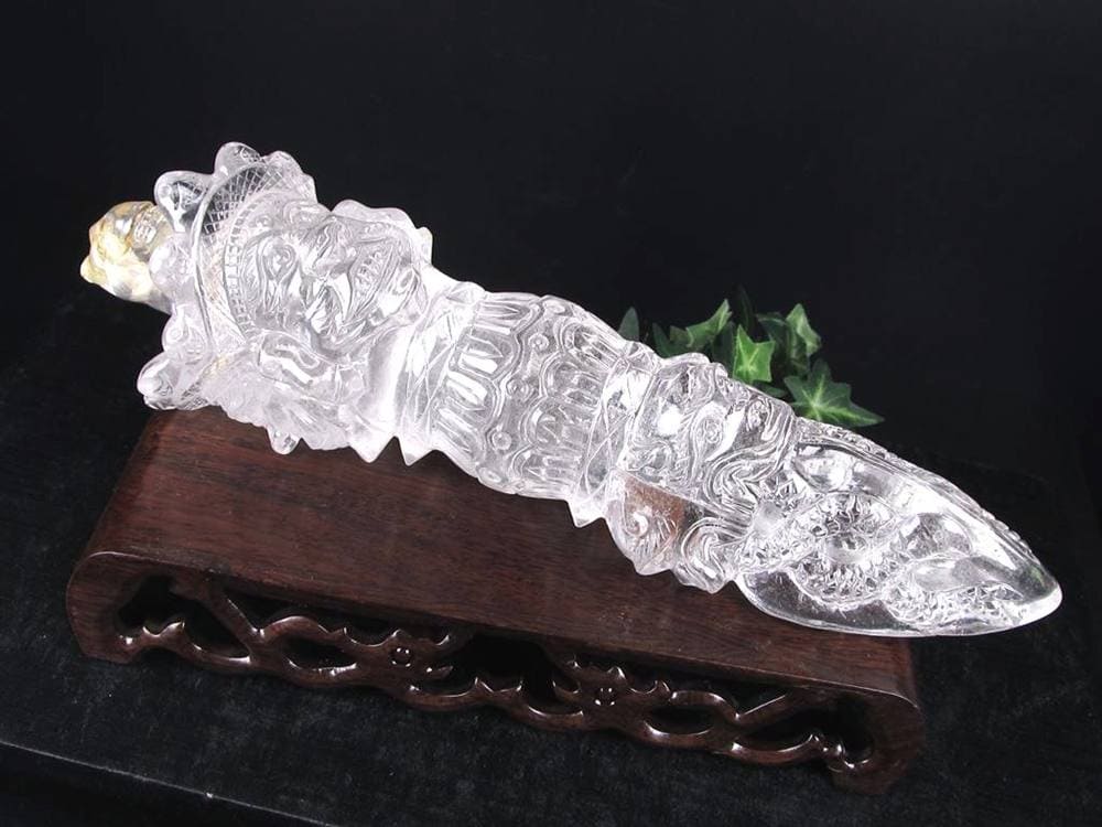 水晶 プルパ 金剛杭 彫刻 置物