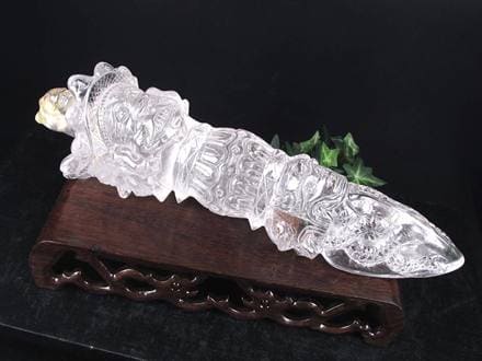 水晶 プルパ 金剛杭 彫刻 置物