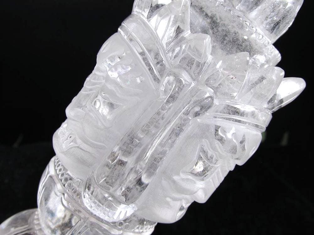 水晶 プルパ 金剛杭 彫刻 置物