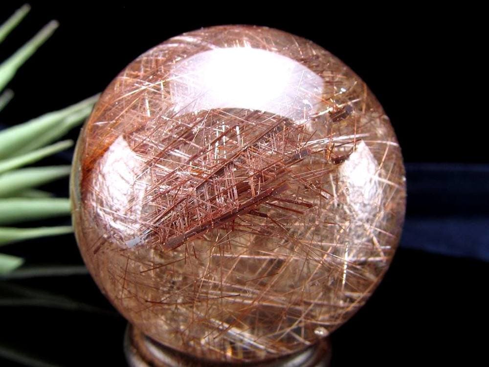 シルバールチルクォーツ 丸玉 スフィア レッドルチル シルバールチル