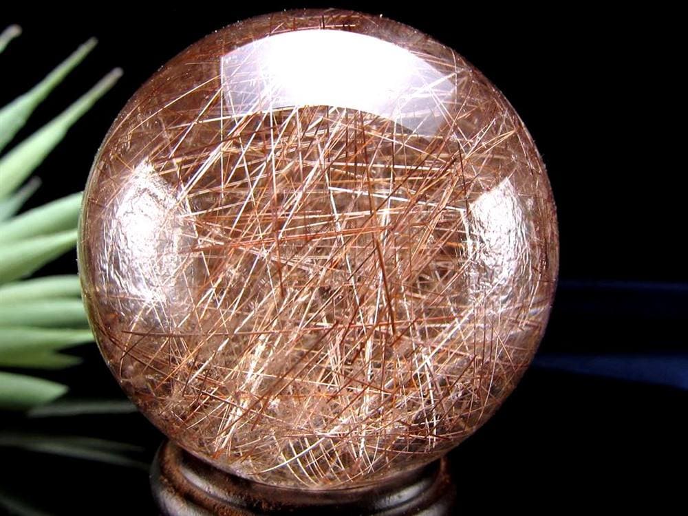 シルバールチルクォーツ 丸玉 スフィア レッドルチル シルバールチル