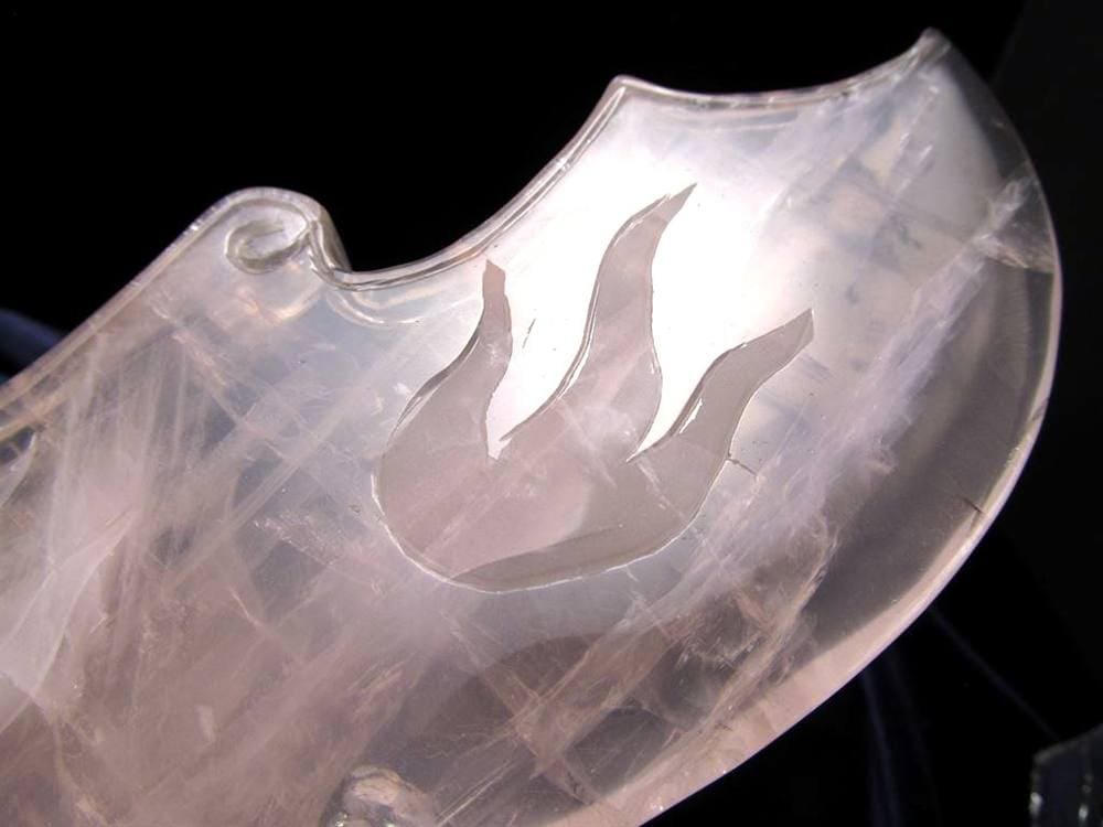 紅石英 ローズクォーツ 置物 刀 剣