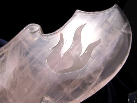 紅石英 ローズクォーツ 置物 刀 剣