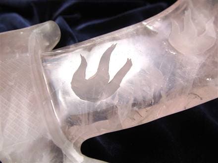 紅石英 ローズクォーツ 置物 刀 剣