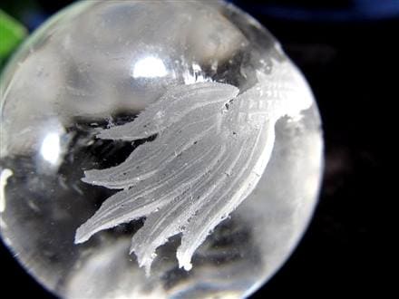五本爪 龍彫り 水晶 丸玉 開運大吉