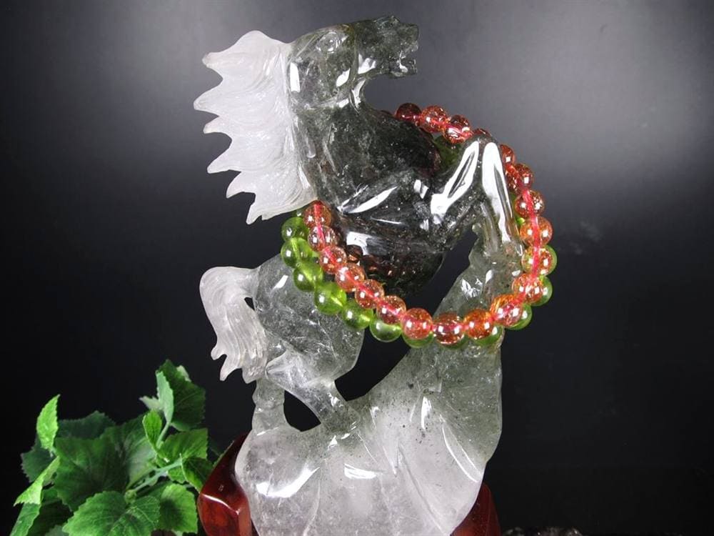 馬 天然水晶 万能の石 浄化 置物