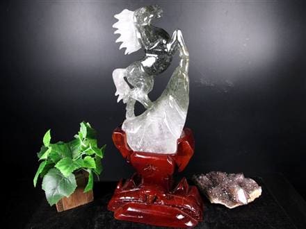 馬 天然水晶 万能の石 浄化 置物
