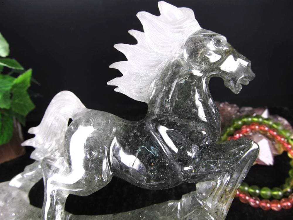 馬 天然水晶 万能の石 浄化 置物