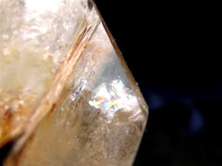 水入り水晶 エレスチャル 原石 置物 エンハイドクォーツ