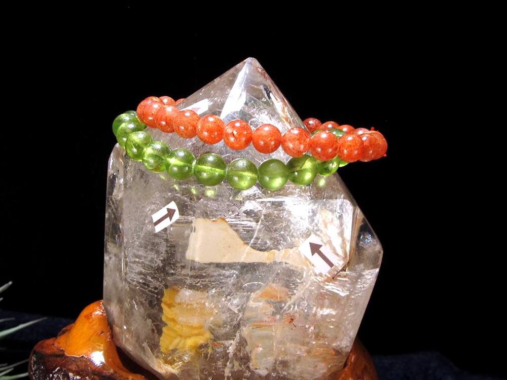 水入り水晶 エレスチャル 原石 置物 エンハイドクォーツ