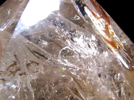 水入り水晶 エレスチャル 原石 置物 エンハイドクォーツ