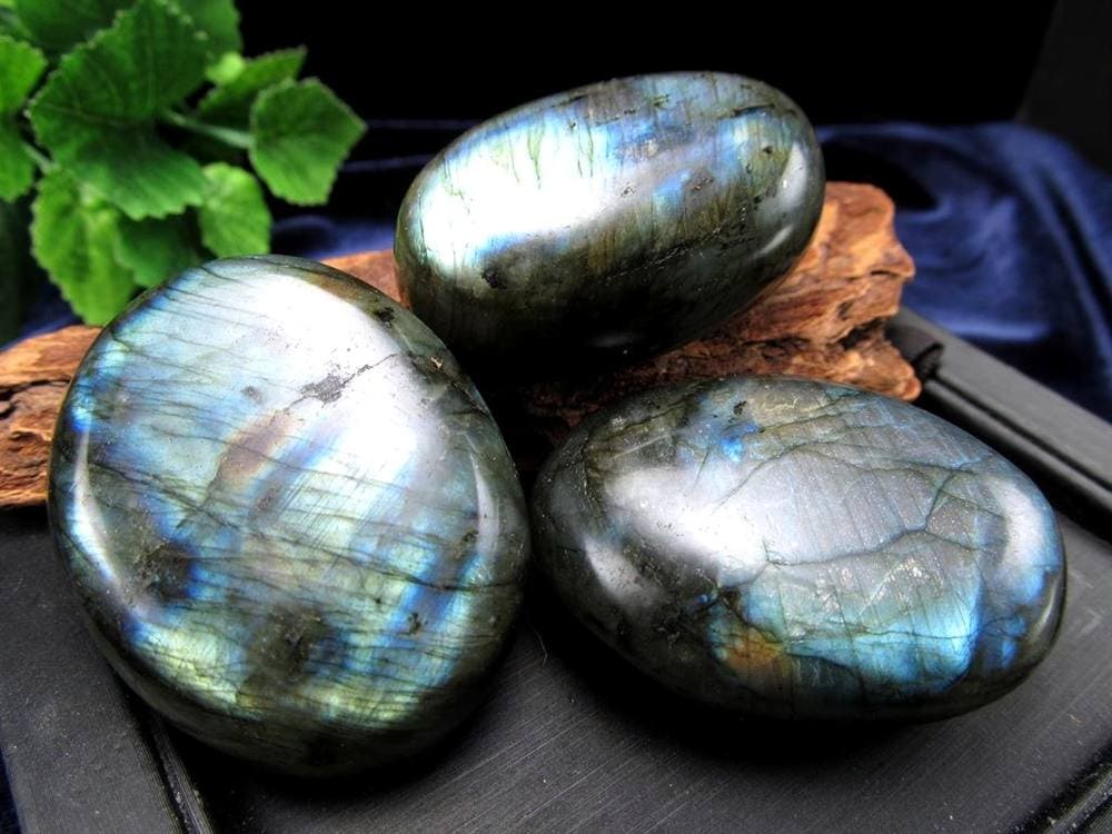 ラブラドライト タンブル 握り石 ポリッシュ 磨き石