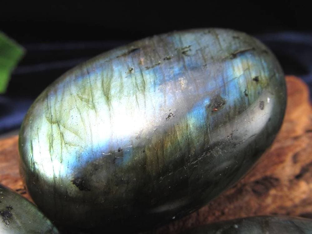 ラブラドライト タンブル 握り石 ポリッシュ 磨き石