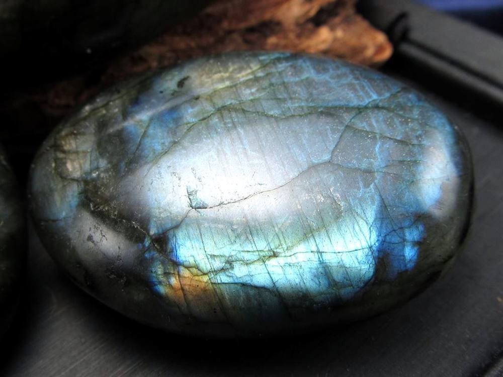 ラブラドライト タンブル 握り石 ポリッシュ 磨き石