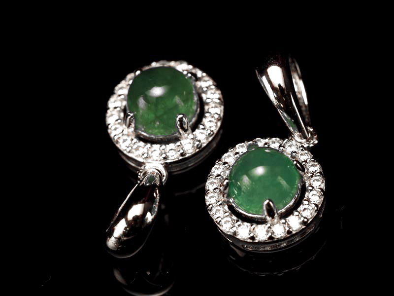 エメラルド&キュービックジルコニア