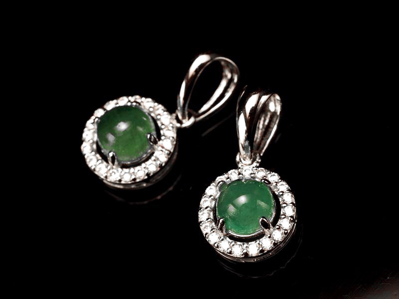 エメラルド&キュービックジルコニア