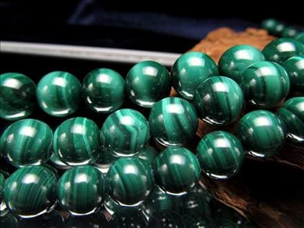 マラカイト 一連 ビーズ連 孔雀石 天然石