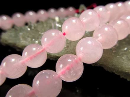 ローズクォーツ,ビーズ連,天然石,パワーストーン,紅石英