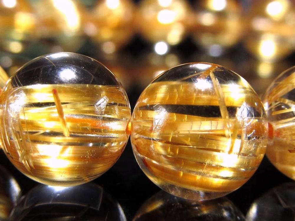 ゴールドルチル ブレスレット タイチン 金針水晶 天然石