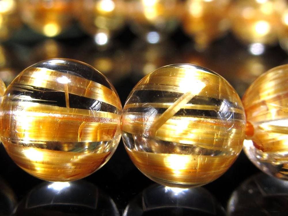 ゴールドルチル ブレスレット タイチン 金針水晶 天然石
