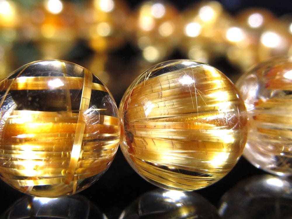 ゴールドルチル ブレスレット タイチン 金針水晶 天然石