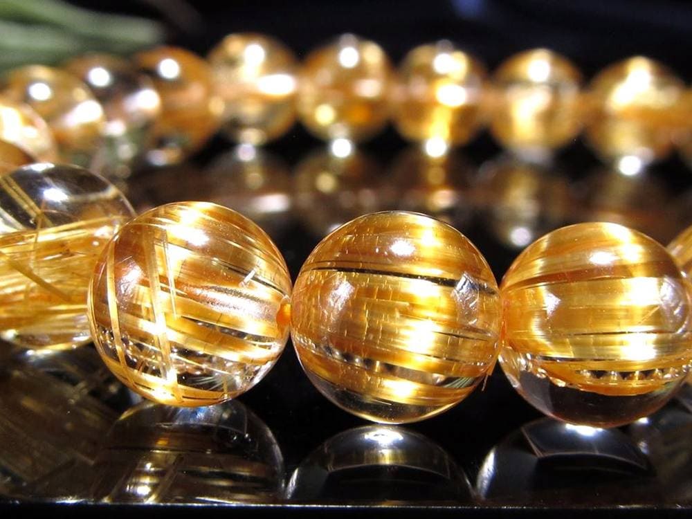 ゴールドルチル ブレスレット タイチン 金針水晶 天然石