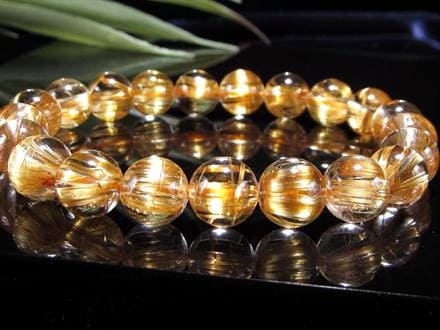 ゴールドルチル ブレスレット タイチン 金針水晶 天然石