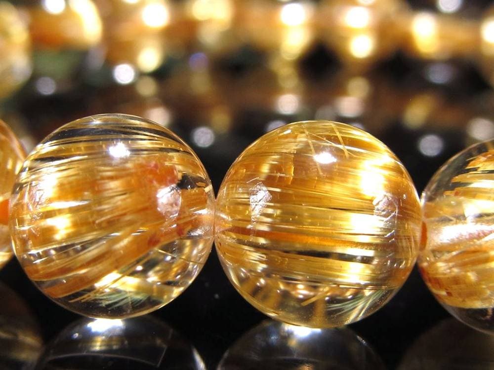 ゴールドルチル ブレスレット タイチン 金針水晶 天然石