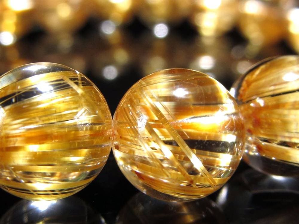 ゴールドルチル ブレスレット タイチン 金針水晶 天然石