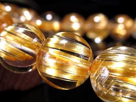 ゴールドルチル ブレスレット タイチン 金針水晶 天然石