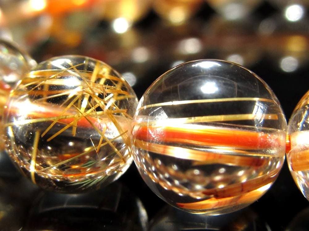ゴールドルチル ブレスレット タイチン 金針水晶 天然石