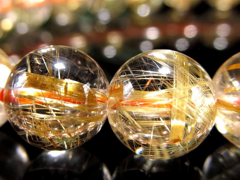 ゴールドルチル ブレスレット タイチン 金針水晶 天然石