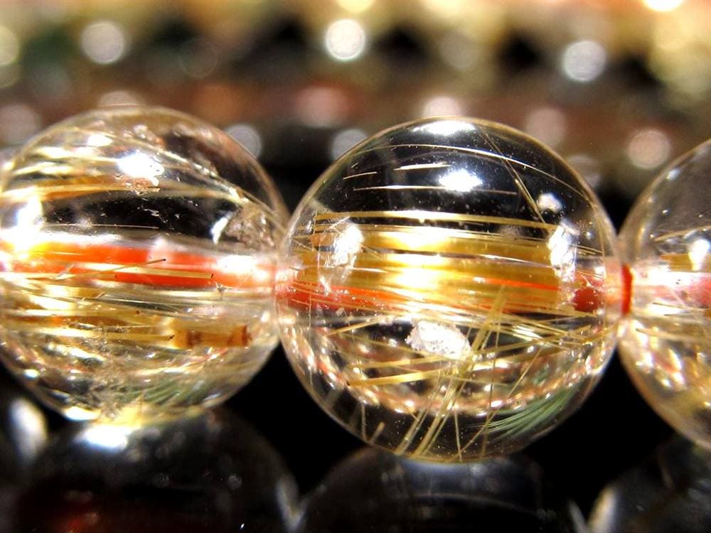 ゴールドルチル ブレスレット タイチン 金針水晶 天然石