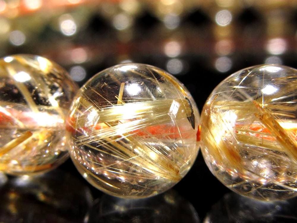 ゴールドルチル ブレスレット タイチン 金針水晶 天然石