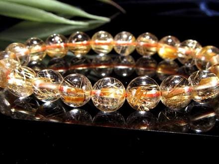 ゴールドルチル ブレスレット タイチン 金針水晶 天然石