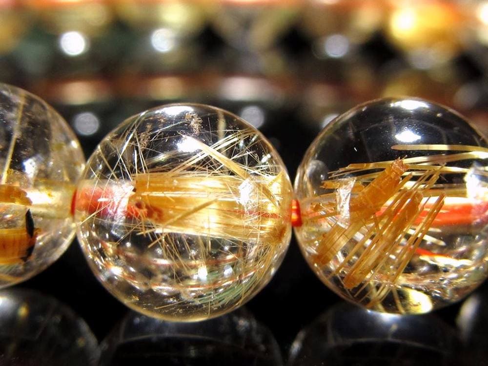 ゴールドルチル ブレスレット タイチン 金針水晶 天然石