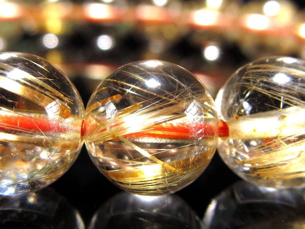 ゴールドルチル ブレスレット タイチン 金針水晶 天然石