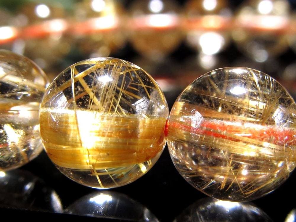 ゴールドルチル ブレスレット タイチン 金針水晶 天然石