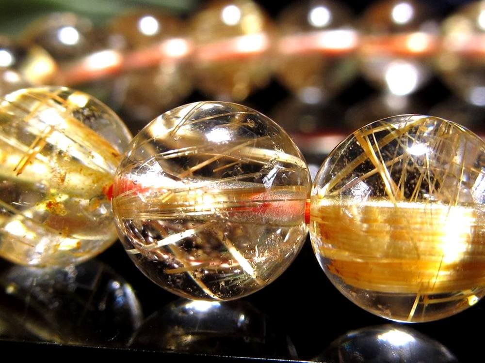 ゴールドルチル ブレスレット タイチン 金針水晶 天然石