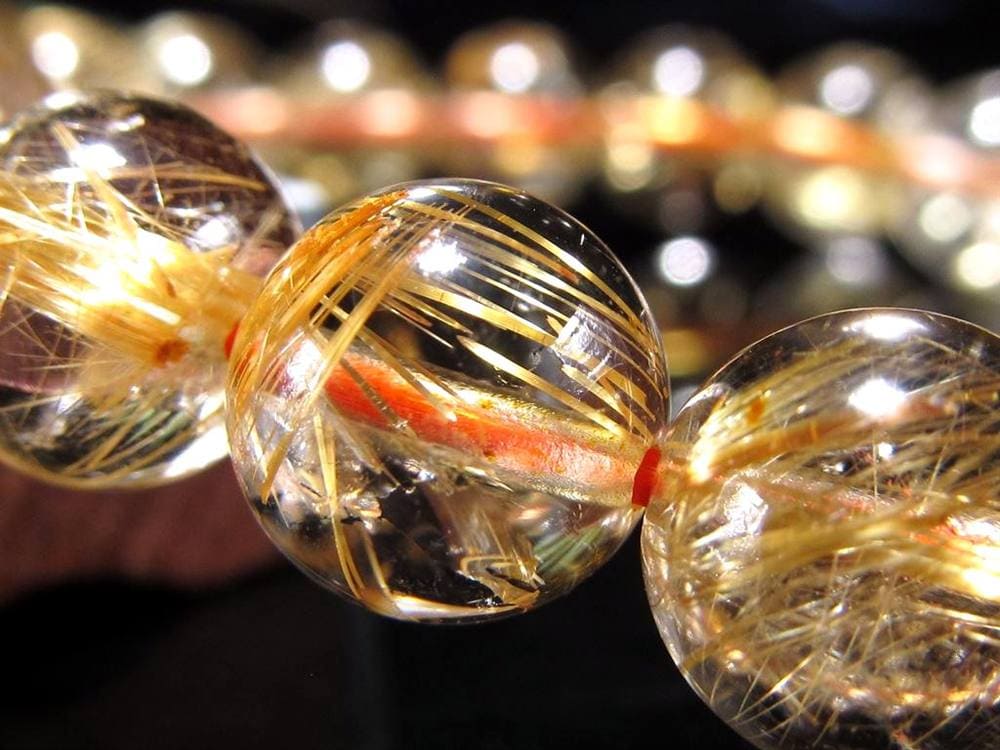 ゴールドルチル ブレスレット タイチン 金針水晶 天然石