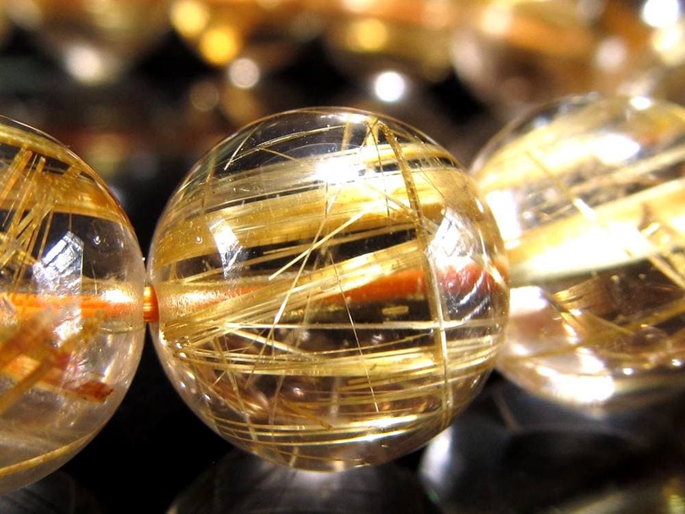 ゴールドルチル ブレスレット タイチン 金針水晶 天然石
