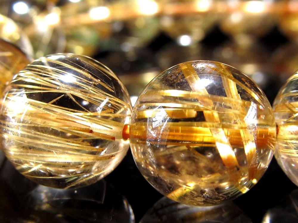 ゴールドルチル ブレスレット タイチン 金針水晶 天然石