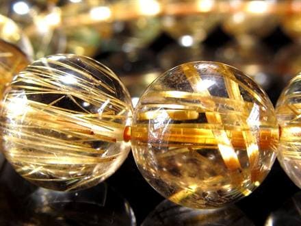 ゴールドルチル ブレスレット タイチン 金針水晶 天然石