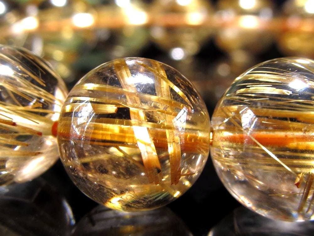 ゴールドルチル ブレスレット タイチン 金針水晶 天然石