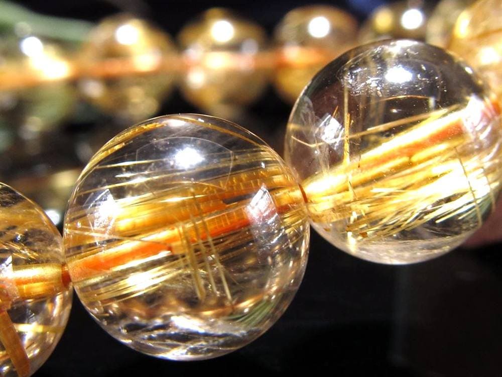 ゴールドルチル ブレスレット タイチン 金針水晶 天然石