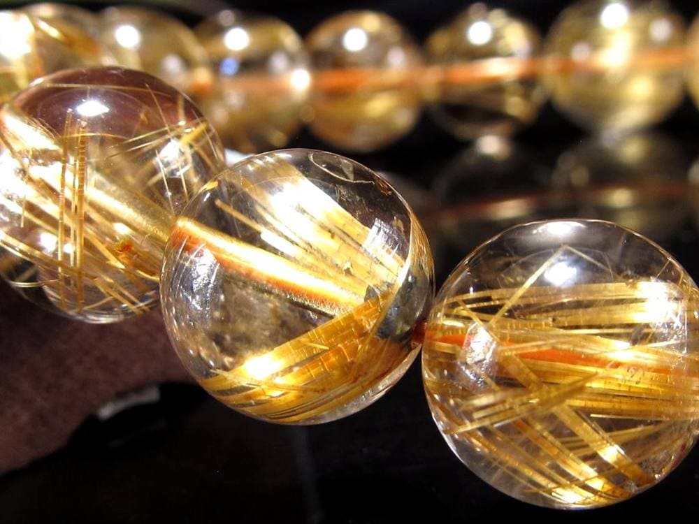 ゴールドルチル ブレスレット タイチン 金針水晶 天然石