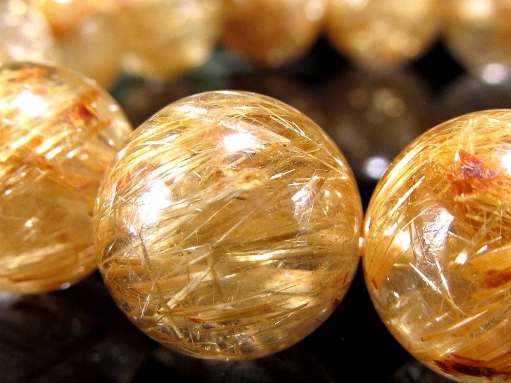 ゴールドルチル ブレスレット タイチン 金針水晶 天然石