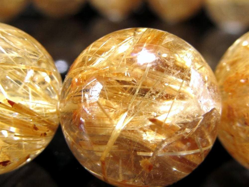 ゴールドルチル ブレスレット タイチン 金針水晶 天然石