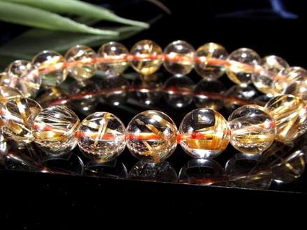 ゴールドルチル ブレスレット タイチン 金針水晶 天然石